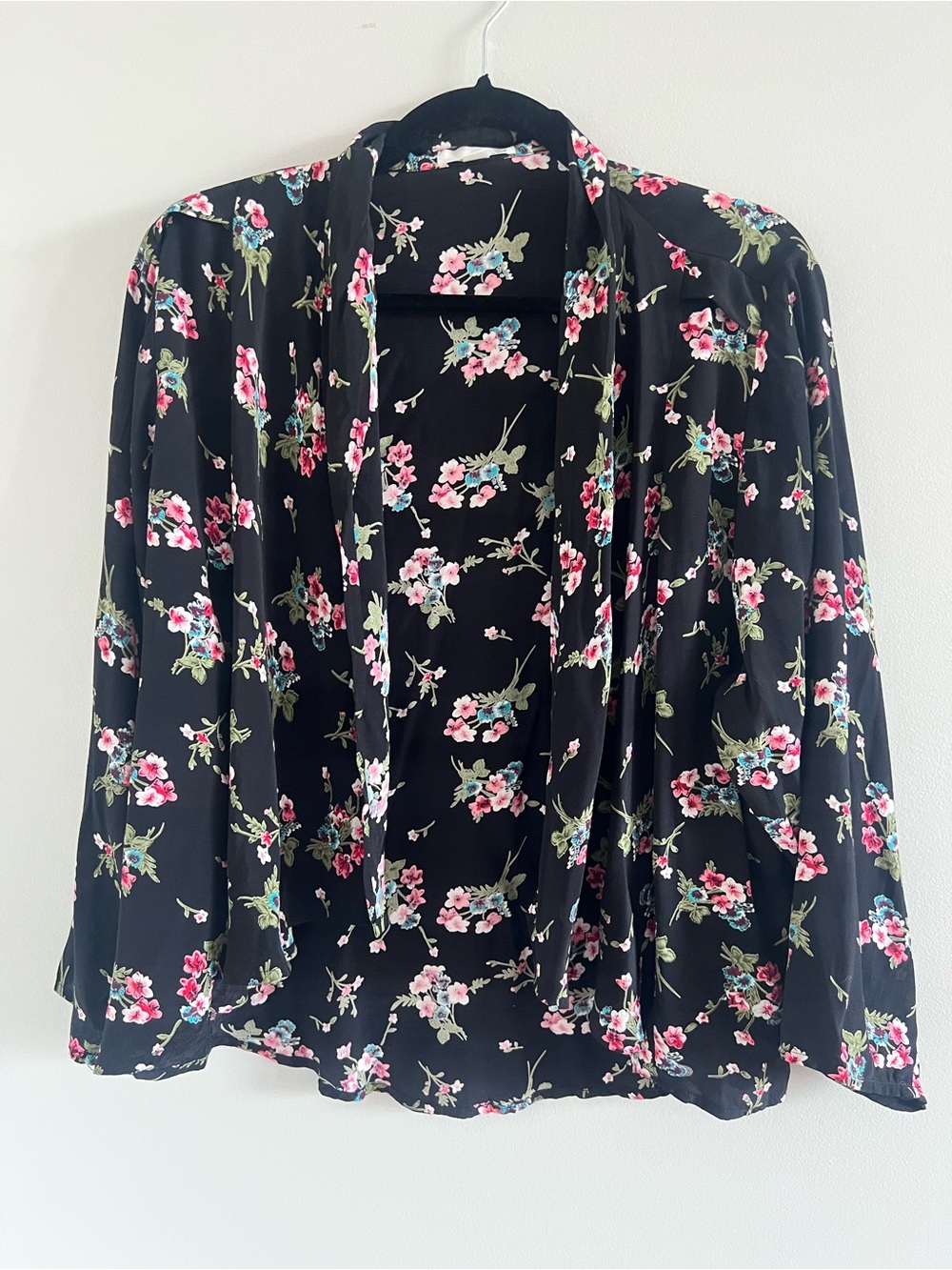 Garage Black Floral Kimono Jacket